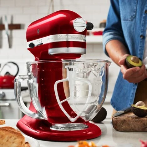 KitchenAid Artisan Mixer 156 Candy Apple With Glass Bowl With Free Gift - Image 3