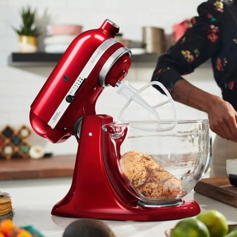 KitchenAid Artisan Mixer 156 Candy Apple With Glass Bowl With Free Gift - Image 5