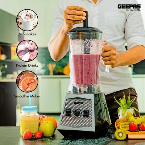 Food Blender Smoothie Maker High Speed Milkshake Fruit Juice Processor 2L 1500W - Image 3