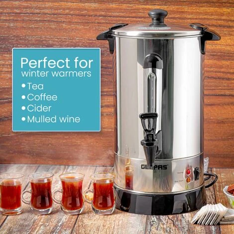 10 L Commercial Catering Kitchen Hot Water Boiler Tea Urn 1650W Boiler Geepas - Image 5