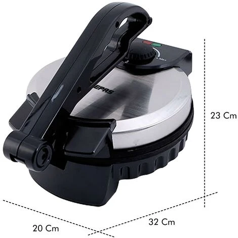 Geepas Electric Chapati Maker Flat Bread Naan Tortilla Fulka Roti Press Machine - Image 2