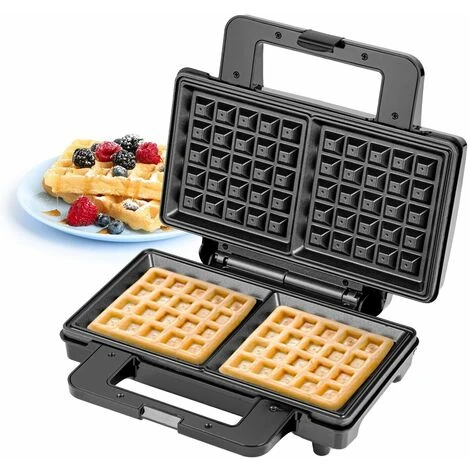 Deep Fill Waffle Maker Iron Non-Stick Cooking Plates Belgian Waffle 1000W Geepas
