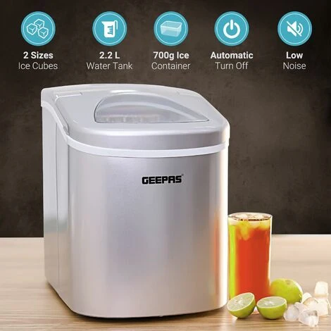 Countertop Ice Cube Maker Machine 2.2L Electric Fast Automatic Portable Geepas - Image 2