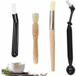 Pack Coffee Cleaning Brushes For Espresso Grinder With Wooden And Plastic Handle Coffee Machine Accessories Brush For Barista Home Kitchen Cafe Cleaning Tool