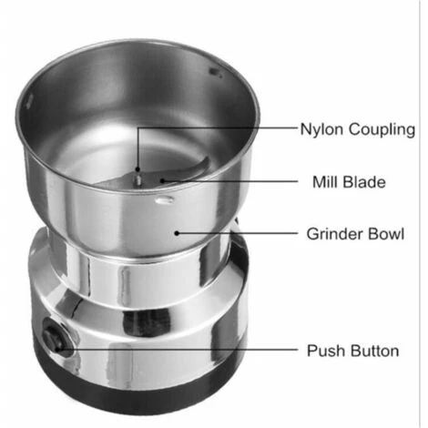 150W Electric Coffee Grinder, Grinder For Flax Seeds, Nuts, Pepper, Spices, Coffee Seeds And Others With Stainless Steel Blades - Image 4