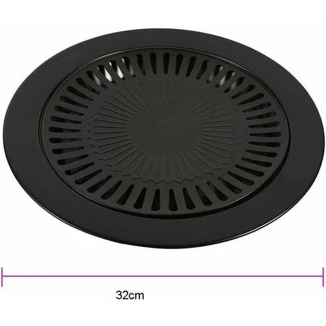 Barbecue Grill Pan - Korean Style Non-Stick Smokeless BBQ Grill Rack Basket Barbecue Pan Stovetop Grill Roasting Trays For Vegetable Kabobs Seafood - Image 4
