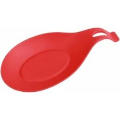 Creative And Useful Cooking Spoon Rest Made Of Red, Heat-resistant Silicone