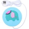 Placemats And Coasters Sets Funny Cup Warmers Electric Warming Mugs Drinks Tea Coffee Warmers (Blue Elephant)