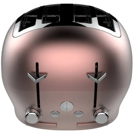 The Funky Appliance Company 4 Slice Toaster Rose Gold Pink - Image 2