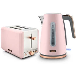 Tower Cavaletto Jug Kettle And 2 Slice Toaster Set Pink