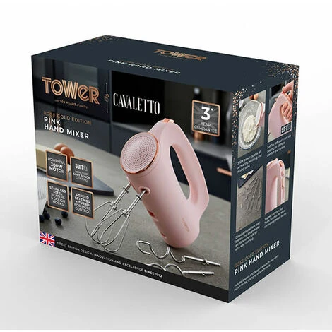 Tower Cavaletto Hand Mixer Pink - Image 2
