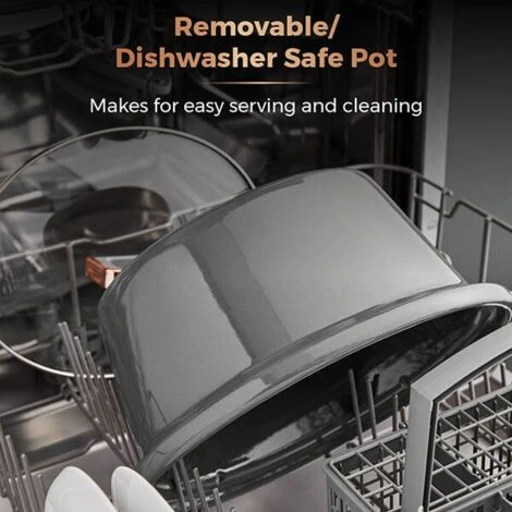 Tower Cavaletto 3.5 Litre Slow Cooker Grey - Image 4