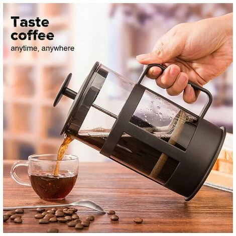 French Press Coffee Maker - - Black - Image 2