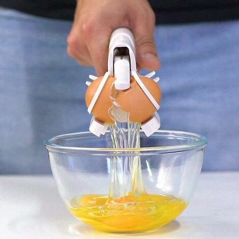 Portable Egg Opener, Egg Strainer, White - Image 3