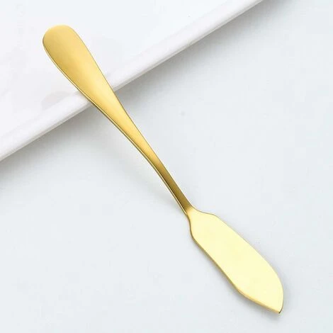 8 Pieces Butter Knife Jam Knife, Stainless Steel Butter Knives, For Butter, Cream, Cheese, Chocolate, Ketchup, Mirror Polished, Dishwasher Safe, Gold - MODOU - Image 3