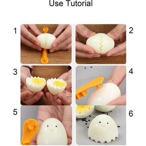 4 Pieces Of Egg Cutters, Flower Shaped Egg Tool, Boiled Egg Cut Flower Styler, Kitchen Tools, Used For Cutting Hard Boiled Eggs - MODOU - Image 5