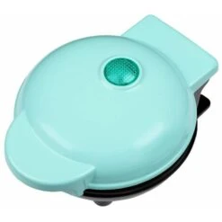 Mini Waffle Maker Machine For Individual Waffles, Paninis, Hash Browns Blue