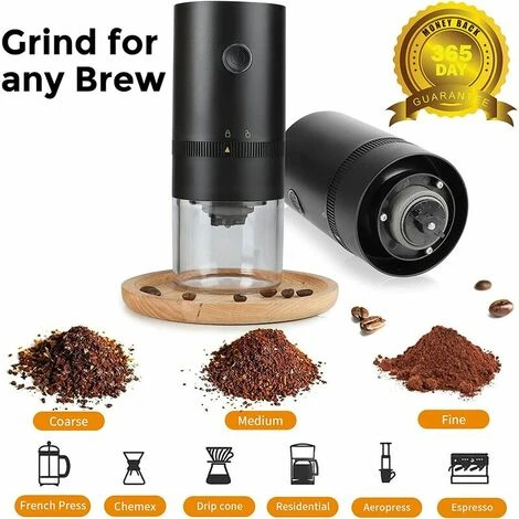 Portable Electric Coffee Grinder, Rechargeable Compact Grinder, Adjustable Ceramic Cone Grinder, Fine Grind, Perfect For On The Go - Image 2