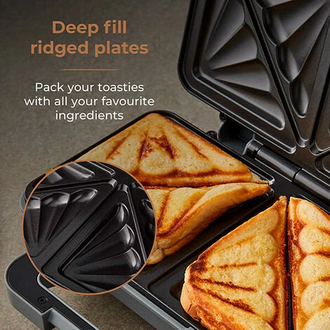 Tower Cavaletto Sandwich Maker Grey - Image 3