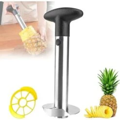 Stainless Steel Pineapple Cutter, Pineapple Cutter, Pineapple Slicer, Pineapple Peeler, Fruit Cutter, With Yellow Fruit Cutter