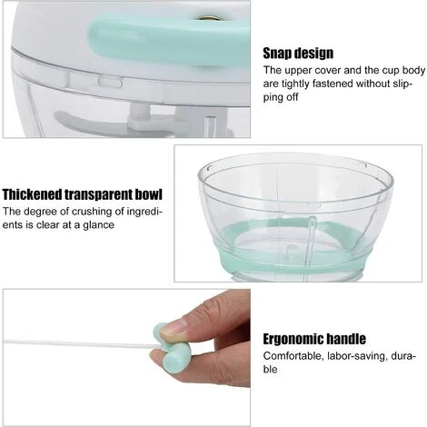 Meat Grinder, Multi-Function Mini Chopper, Vegetable Cutter, Kitchen Utensil For Vegetables Fruits Garlic Onions Carrots - Image 5