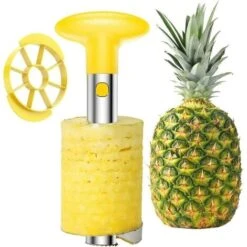 Pineapple Cutter For Peeling, Core And Slicing Fruit, Stainless Steel, Effortless Kitchen Tool