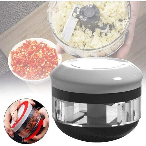 Mini Manual Vegetable Chopper Garlic Chopper Vegetable Chopper With Bowl Food Supplement Puree Machine - Image 2