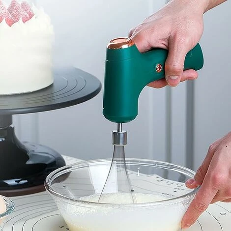 Electric Hand Whisk Wireless Electric Egg Beater Household Charging Hand Egg Beater Small Whisk Stir Egg White Cream Cooking Convenient To Use (color : Green) - Image 3