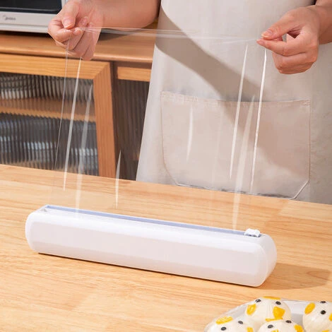 Refillable Plastic Wrap Dispenser With Cutter, Heavy Duty Cling Film Cutter - Image 3