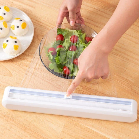Refillable Plastic Wrap Dispenser With Cutter, Heavy Duty Cling Film Cutter - Image 5