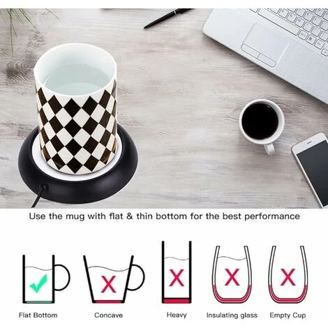 Thermostat USB Drink Cup Warmer (Black) 12.7122.5cm - Image 3