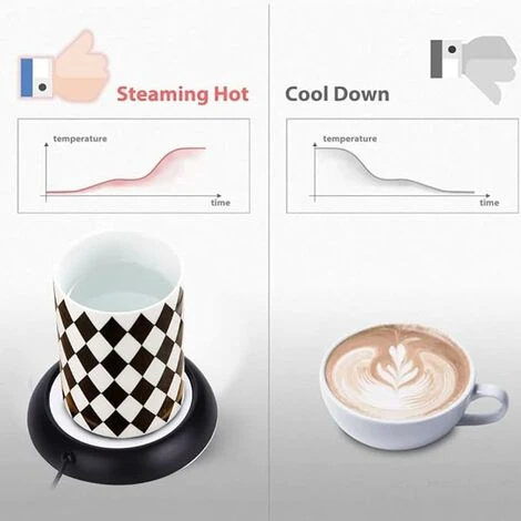 Thermostat USB Drink Cup Warmer (Black) 12.7122.5cm - Image 5
