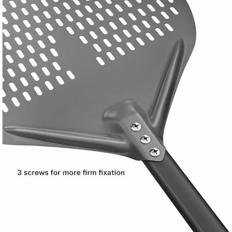 14 Perforated Pizza Peel, Long Rod Hard Anodized Alumina Pizza Peel, Super Large Swivel Pizza Peel, Professional Pizza Paddle, Overall Size 34.8 - Image 5
