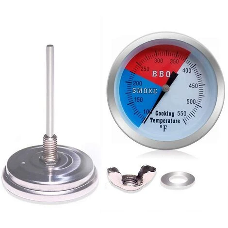 BBQ Thermometer Gauge, 2 Pack Charcoal Grill Smoker Temperature Gauge Pit BBQ Grill Thermometer - Image 2