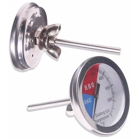 BBQ Thermometer Gauge, 2 Pack Charcoal Grill Smoker Temperature Gauge Pit BBQ Grill Thermometer - Image 3