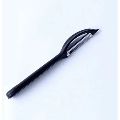 Fruit Peeler Universal Eplucheur With Ergonomic Stainless Steel Blades For Potato And Carrot Vegetable Peeler (black Serrated Edge Planed Color Box) - Image 5