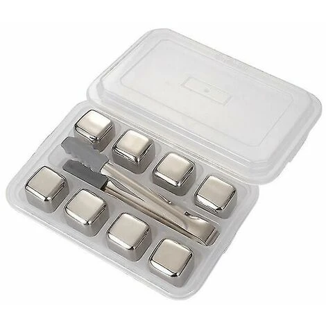 Stainless Steel Ice Cubes, Reusable Whiskey Wine Chilling Stones - Image 2