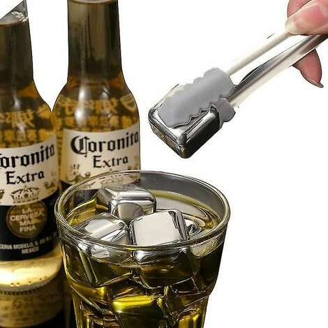 Stainless Steel Ice Cubes, Reusable Whiskey Wine Chilling Stones - Image 4