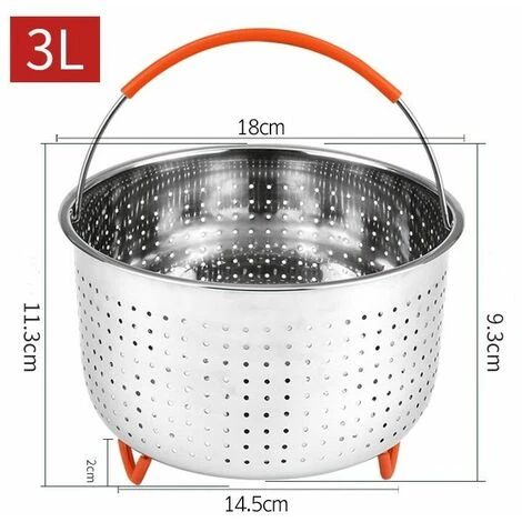 Stainless Steel Steamer Basket Instant Steamer Basket With Silicone Covered Handle Cooking Vegetables And Food - Image 5