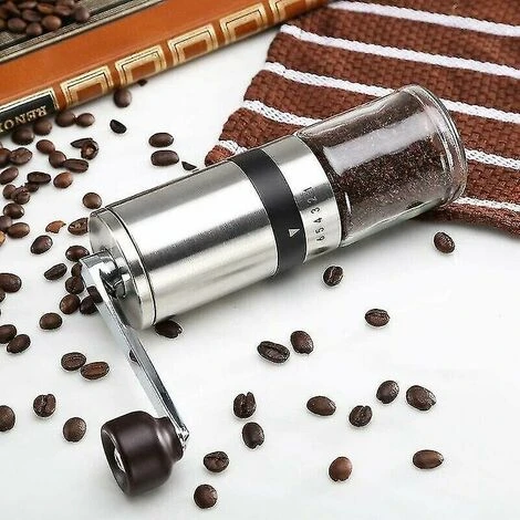 Manual Coffee Grinder, Manual Coffee Grinder With Crank (6 Speeds) - Image 4