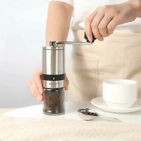 Manual Coffee Grinder, Manual Coffee Grinder With Crank (6 Speeds) - Image 5