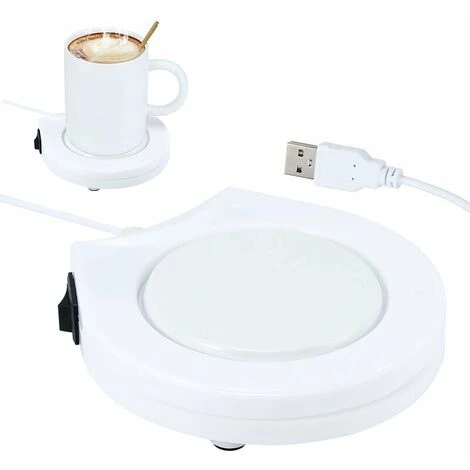 Unique USB White Portable Electronic Cup Warmer With Switch For Coffee And Milk