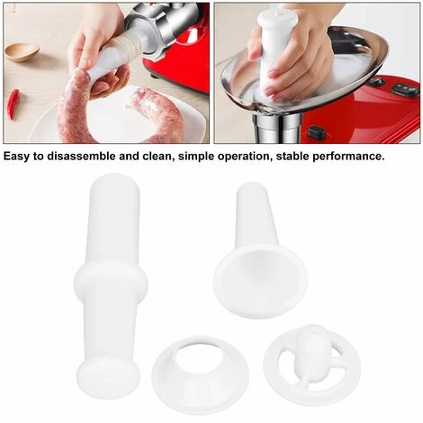 Food Pusher Sausage Filling Nozzle Kubbe Attachment Food Grade Quality Manual Sausage Maker Meat Stuffer Filler Universal - Image 2