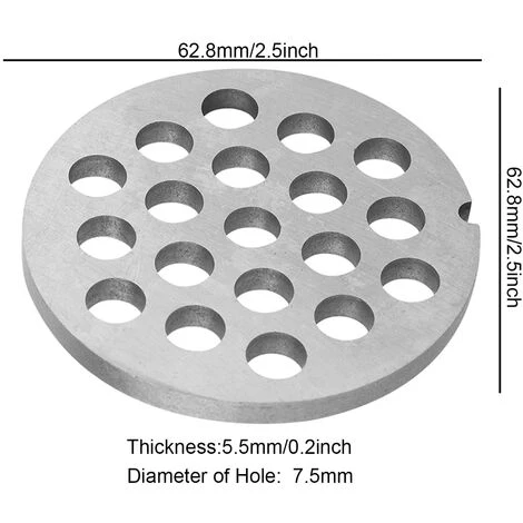 Meat Grinder Knife Stainless Steel Mincer Plate Disc Knife With Holes Professional Replacement Accessories For Grinders Mincers(7.5mm) - Image 2