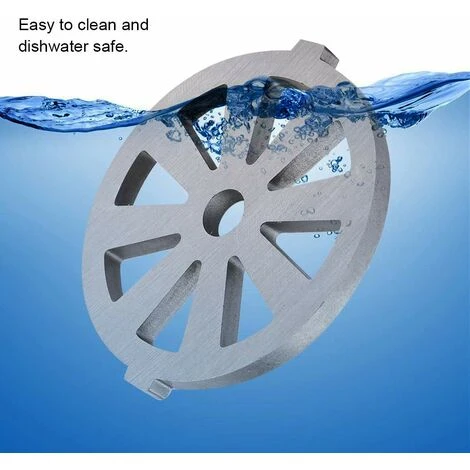 Mincer Cutting Plate Alloy Meat Grinder Crusher Mincer Plate Disc Knife 7mm Hole Household Guaranteed Quality Plate Disc Machinery Kitchen Appliances Parts Silver - Image 4