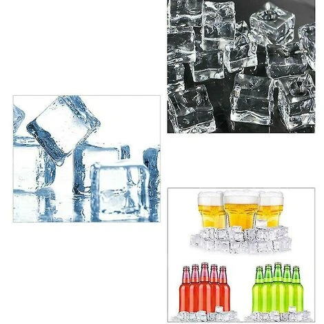 50pcs Clear Fake Shaved Ice Rocks Ice Cubes Slime Fillers Square Ice Cube, 25mm X 50PCS, 11 - Image 3