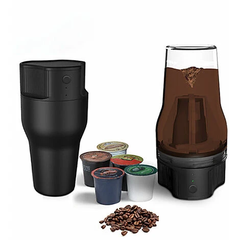 Rechargeable Portable Espresso Machine: Travel Portafilter Portable Coffee Machine Automatic Coffee Capsule Maker One Button Operation BPA Free For Travel, Home, Office - Image 2