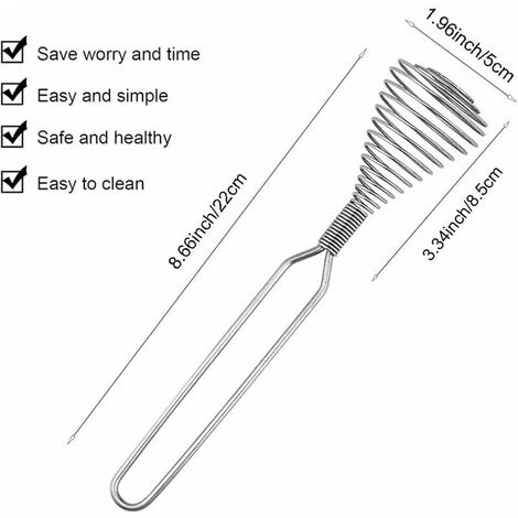 GTA Mixer Variety Stainless Steel Spring Coil Whisk Wire Whisk Cream Egg Beater Sauce Cream Hand Mixer Kitchen Tool Accessories - Image 3