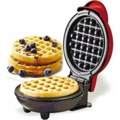 GTA Waffle Maker, Mini Electric Stainless Steel Waffle Maker, Non-Stick Coating, Non-Slip Feet For Home, Breakfast, Lunch Or Personal Snacks