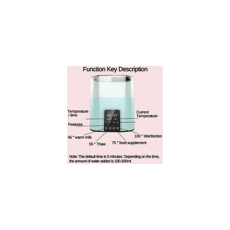 6 In 1 Smart Universal Baby Bottle Warmer, Heated Sterilizer 110-220V, Electric Milk Food Warmer With Timer - Image 3